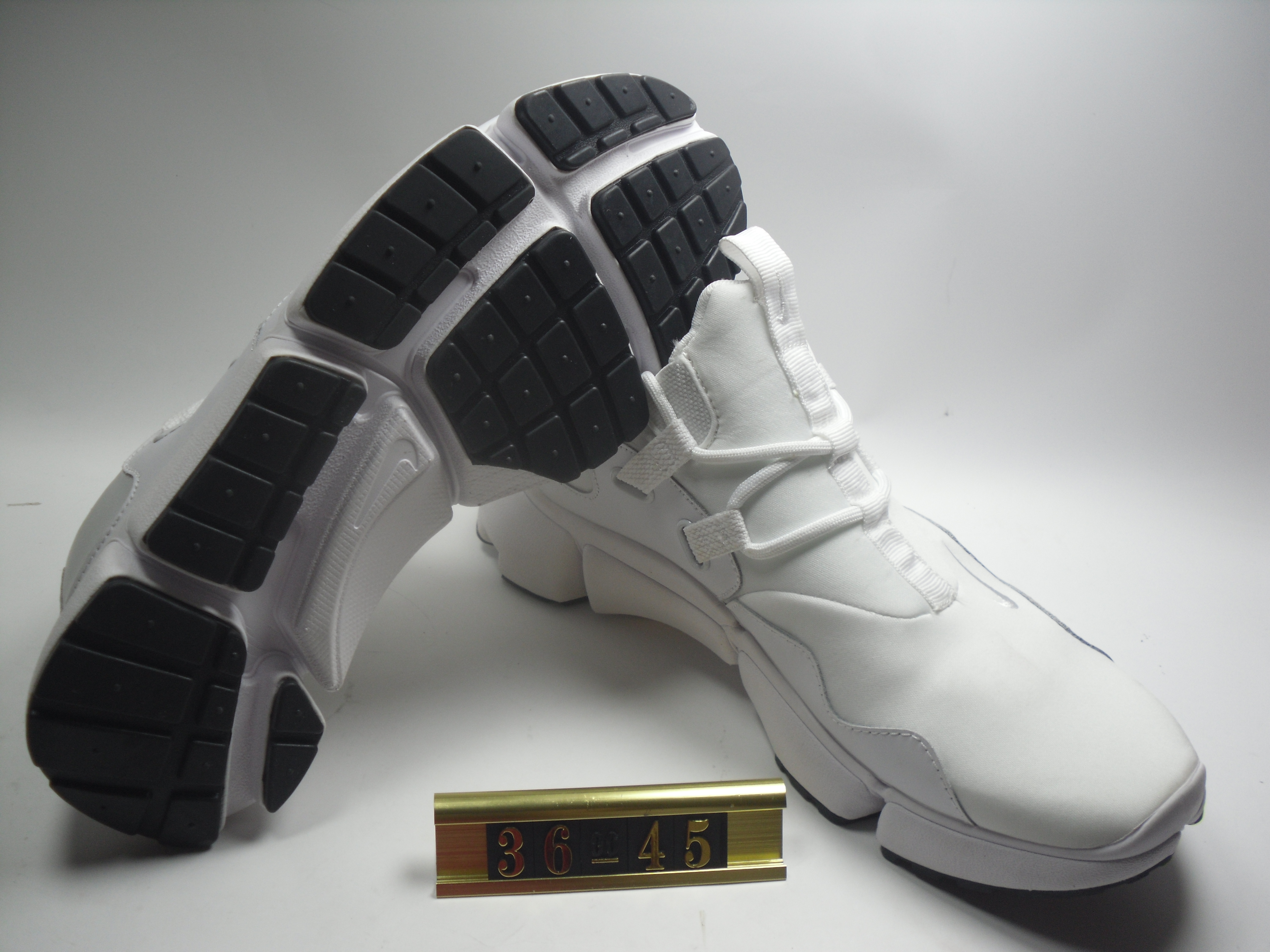Nike Air Huarache 5 All White Shoes - Click Image to Close